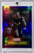 2024 Topps Chrome Marvel Thor /75 True Purple Refractor Avengers  picture