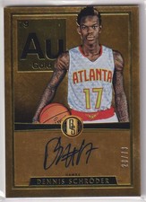 NBA DENNIS SCHRODER AUTO 2015 16 PANINI GOLD STANDARD Au BASKETBALL On Card Auto picture