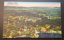 North Bridgton Maine Aerial View Postcard Circa 1940s picture
