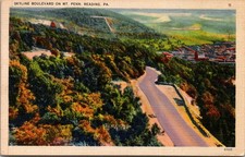 Skyline Boulevard Mt Penn Reading PA Vintage Postcard 5P19-1 picture