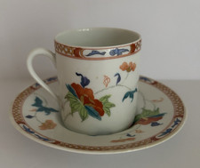 LIMOGES FRANCE “HOKUSAI” RAYNAUD CERALENE DEMITASSE CUP & SAUCER SET 2 3/8” picture
