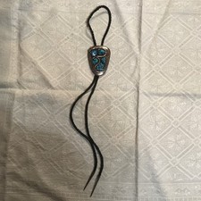 Large Vintage Zuni sterling silver  Bolo by Effie   C. picture