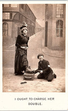 Vintage Postcard 1905 I Ought To Charge Her Double Comic Humor picture