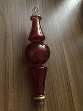 Large 5.5in Vintage Red/Gold Christmas Tree Ornament picture