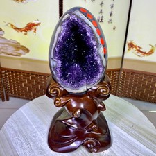 9.89LB Natural amethyst Dinosaur egg Quartz Crystal specimen healing picture