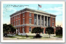 McAlester Oklahoma US Post Office Federal Building Postcard PC333 picture