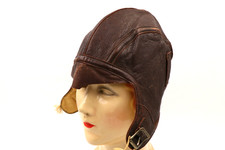 Slote & Klein WWII Brown Leather NAF 1092 NXS-9677 USN/USMC Flight Helmet 7 1/8 picture