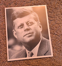 John F. Kennedy Black & White Portrait Press Photograph on Paper, Unframed picture