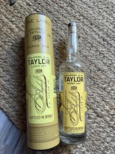 Colonel E.H. Taylor  Cured Oak Empty Bottle & Tube Rare - Excellent Condition  picture