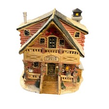 Lemax 2001 Cedar Cabin Village Collection Christmas House 15217 Porcelain Rustic picture