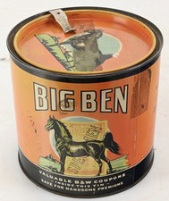 Vintage Big Ben Tobacco Round Tin Can: Empty picture