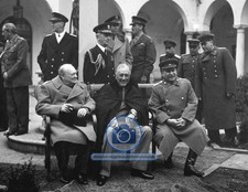 YALTA CONFERENCE CHURCHILL ROOSEVELT STALIN 1945 8.5X11 PHOTO picture
