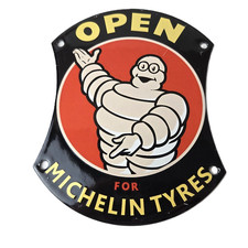 Vintage Michelin Tires Sign - Gas Auto Motorcycle Rubber Service Sign picture