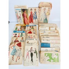 Vintage Women's Sewing Patterns 1940's-70's Lot of 32 Butterick Simplicity Mail picture