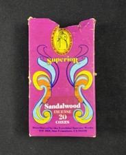 Vintage 1978 Excelsior Incense Works Superior Sandalwood 20 Cones picture