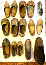 15 VINTAGE METAL MINIATURE SHOES-MOSTLY FROM INDIA picture