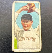 1909-11 T206 Piedmont Cigarettes Tobacco Card Rube Manning picture