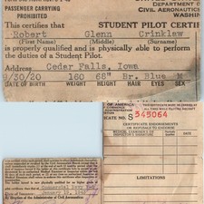 c1940 WWII Student Pilot 3x2