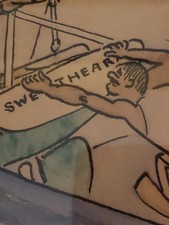 Original 1930s Ellison Hoover WPA Era Cartoon Layout Art