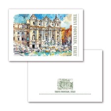 Trevi Fountain Rome Italy Postcard Travel Souvenir Landmark Art Card Collectible picture