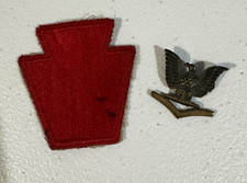 Vintage WWII US Army 28th Infantry Division Keystone Patch & Navy PO3 Rank Pin L picture