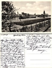 Frankfurt Main Skyline River Bridge Germany Postcard picture