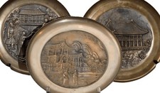 Mid Century Korean Brass wall plates picture
