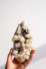 Natural Iridescent Pyrite and Calcite – Display Specimen w/ Stand picture