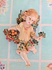 Vintage 1989 Simonetti Depose Italy Fontanni 7.5” Cherub Angel Figurine w Fruit picture