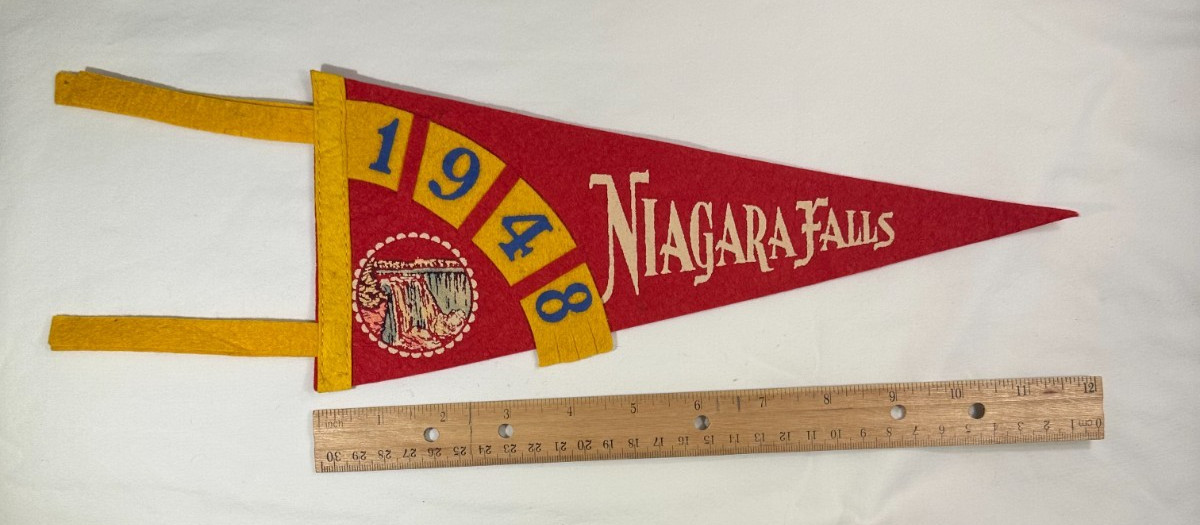 Vintage Felt Travel Souvenir Pennant Collection - circa 1940s-1950s - 19 total