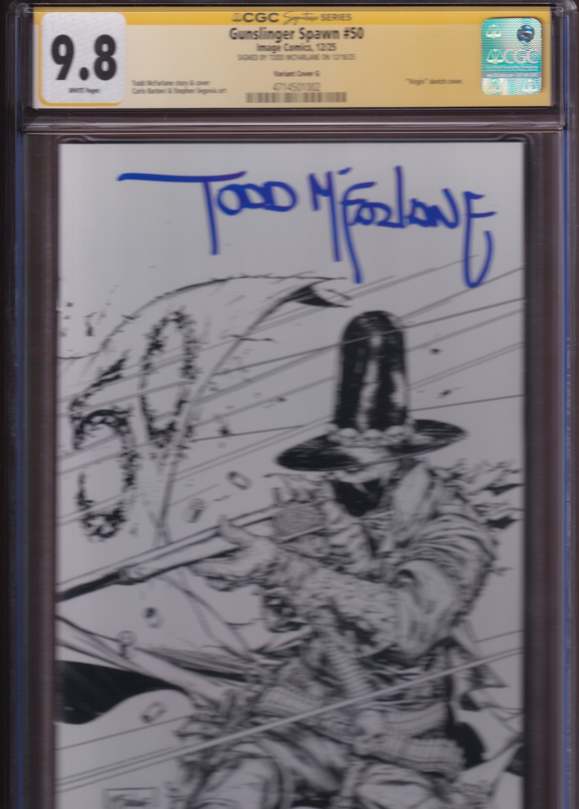 Gunslinger Spawn #50 Cover G 1:250 - CGC 9.8 (Image, Todd McFarlane, 2025)