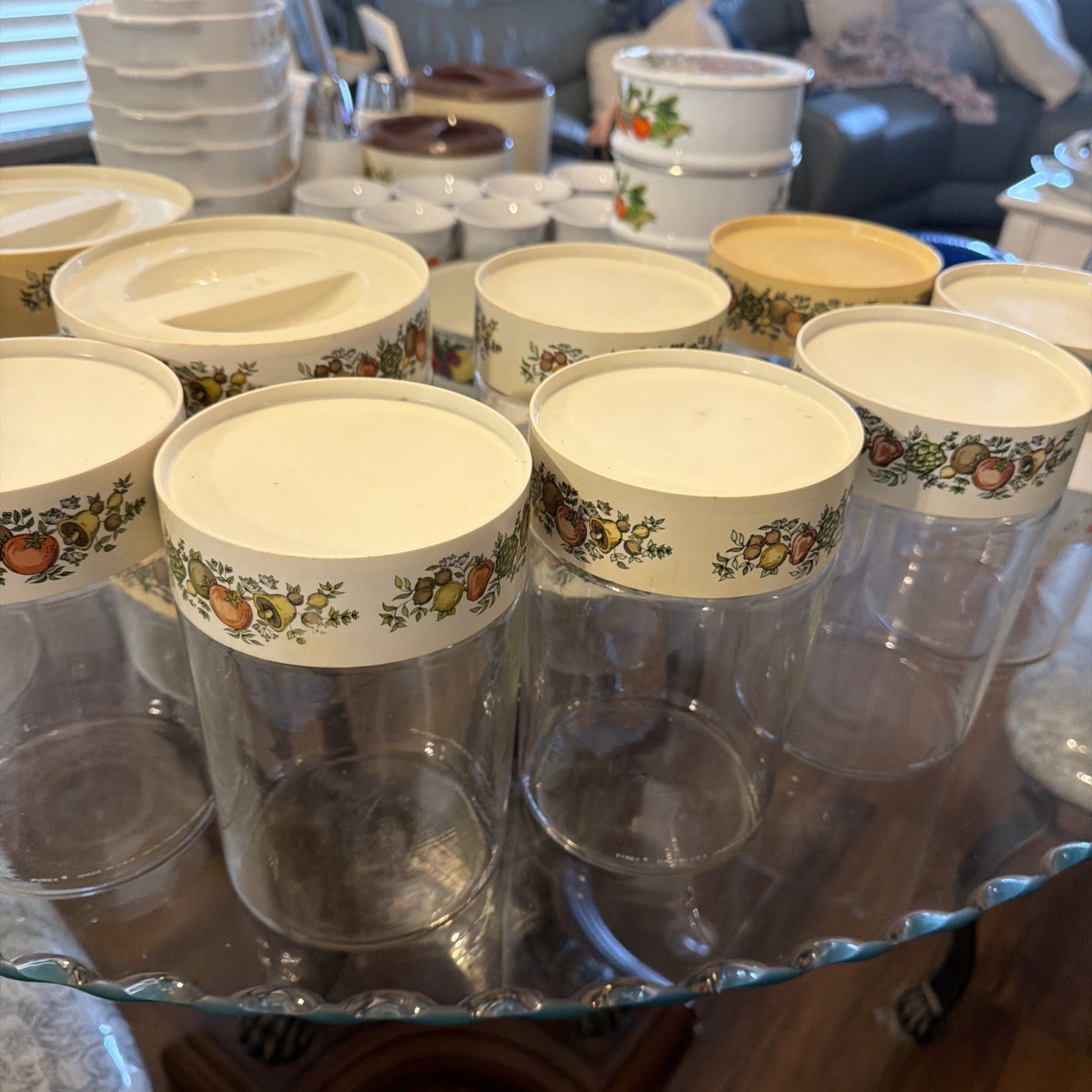 Vintage Pyrex Spice O' Life Canister Set of 12 Glass Kitchen Storage 1970s USA