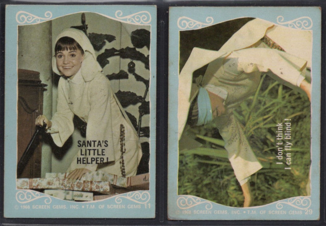 (2) Flying Nun 1968 Trading Cards TV Show #11, #29 VG {a0}