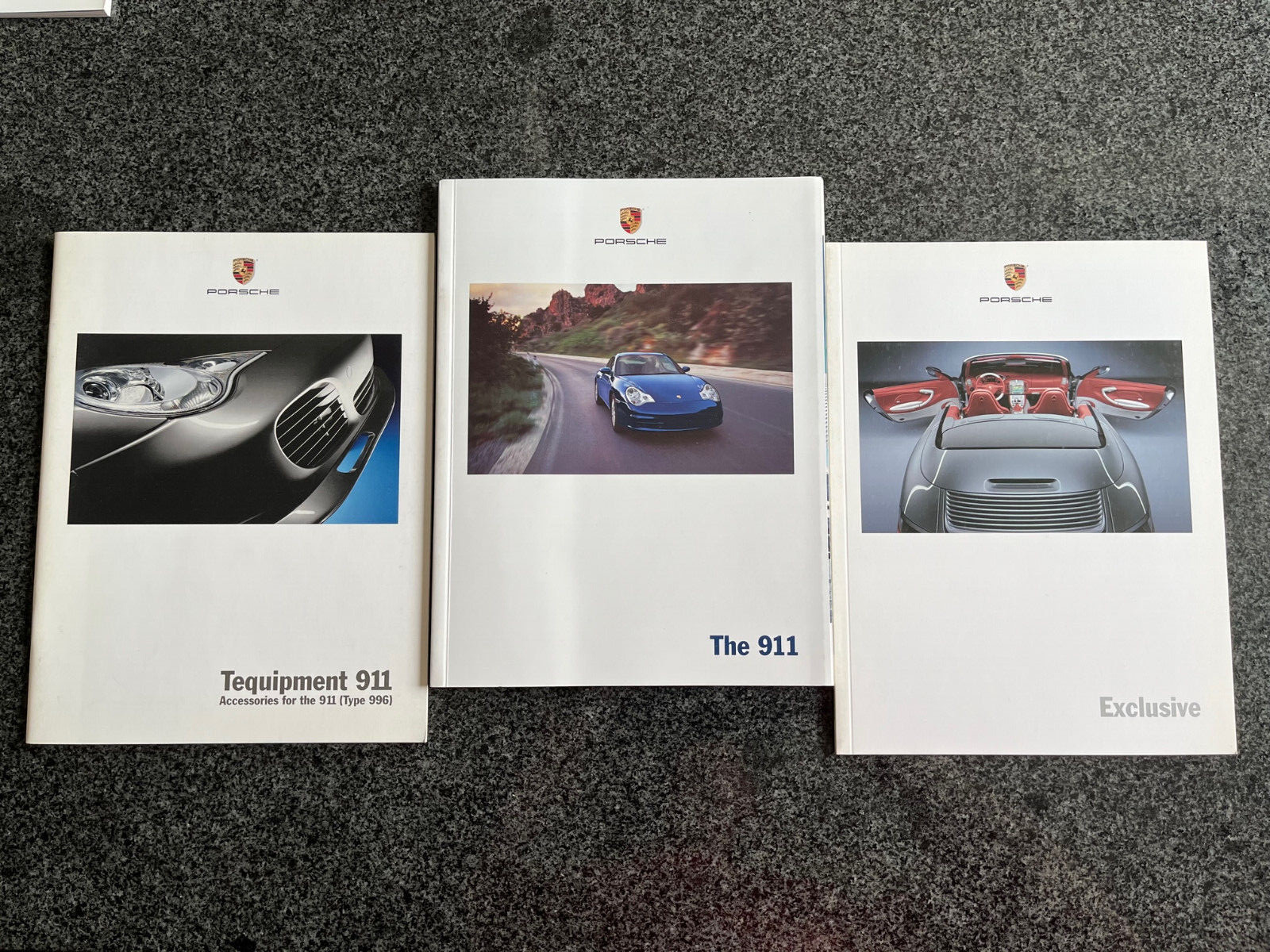 PORSCHE 911 996 CARRERA 4/4S TARGA CPE CABRIO PRESTIGE BROCHURE SET (3) 2004 USA