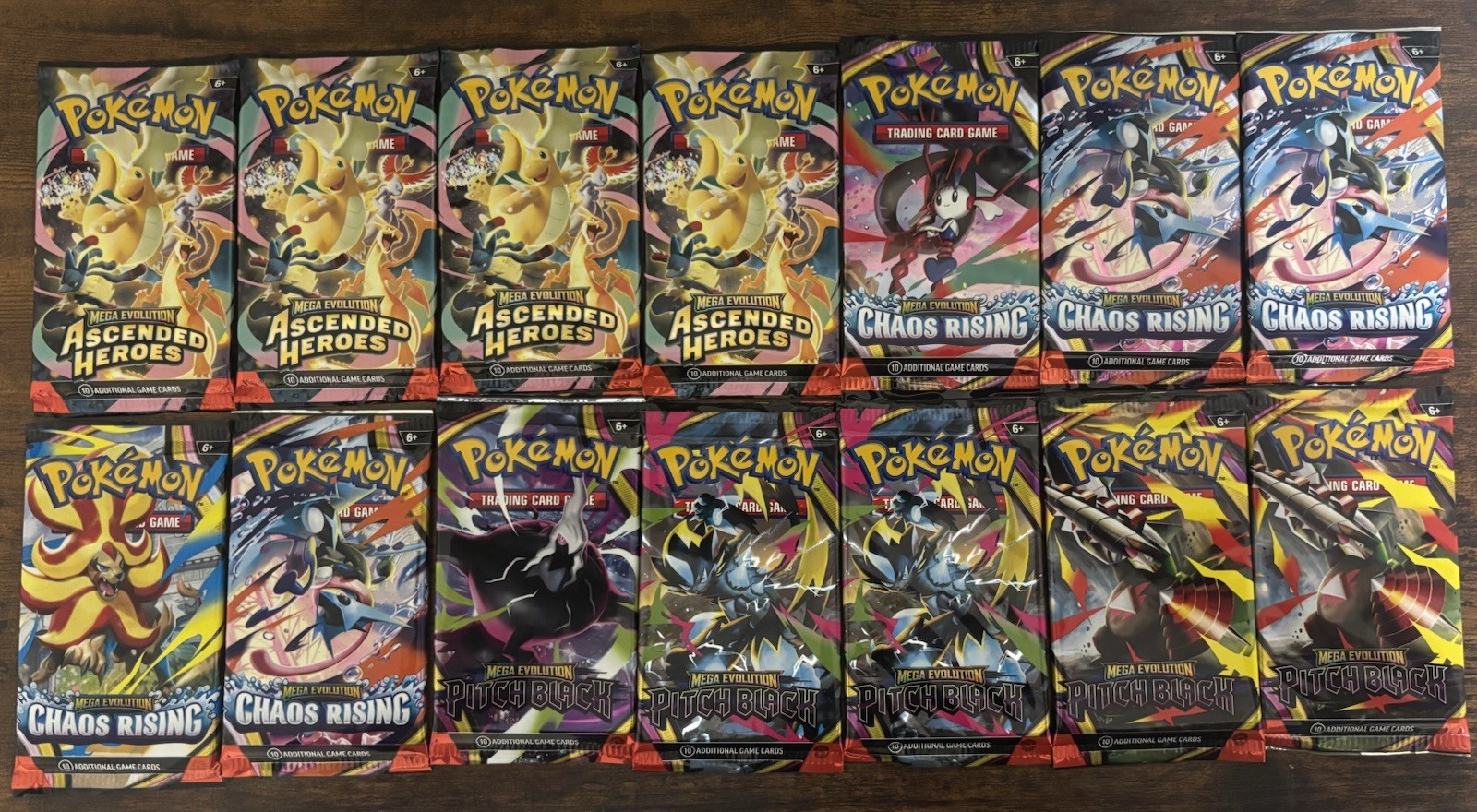 14x Pokemon TCG Booster Packs English - New/Sealed Mixed Lot