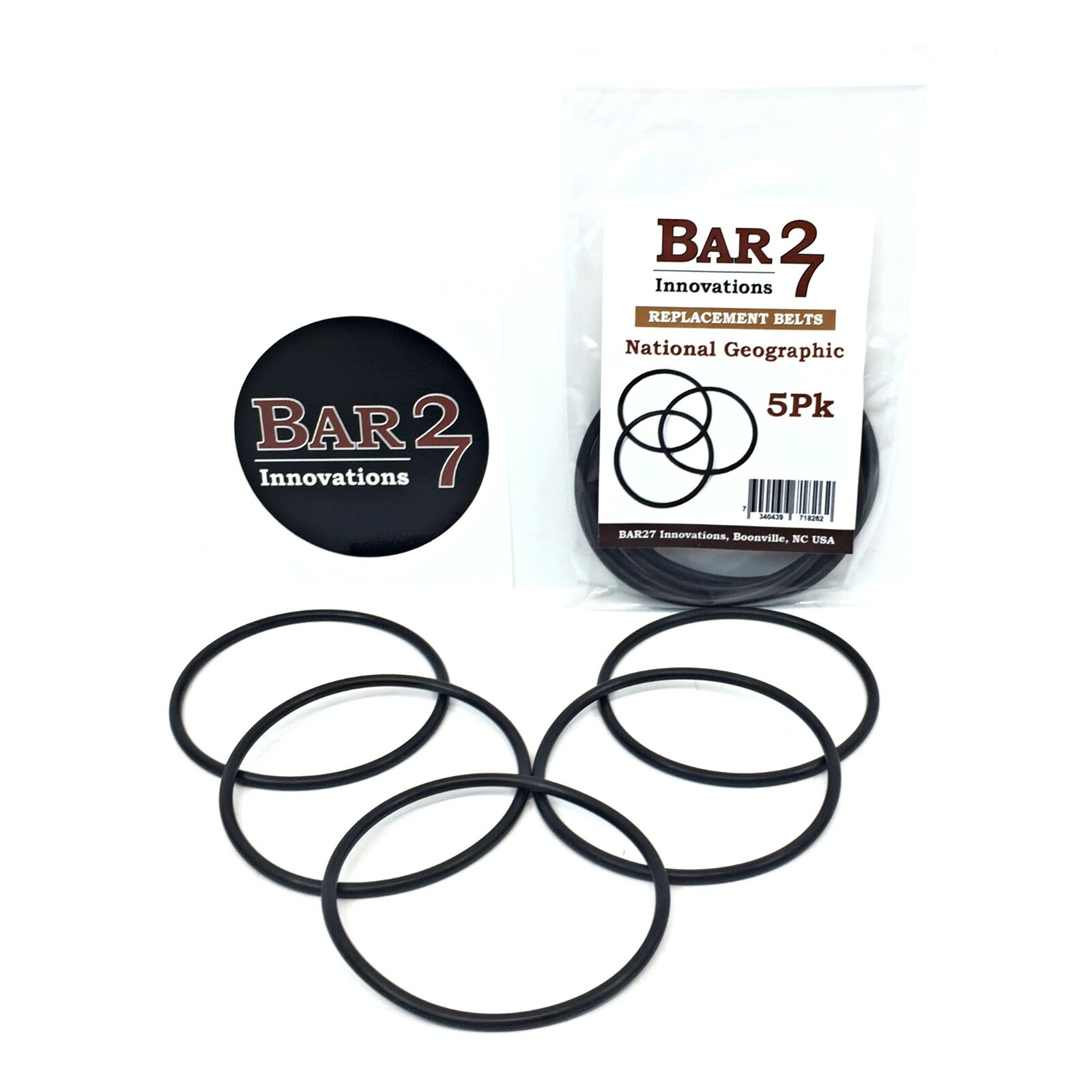 5 PACK Replacement Drive Belts for NATIONAL GEOGRAPHIC Pro Rock Tumbler nat geo