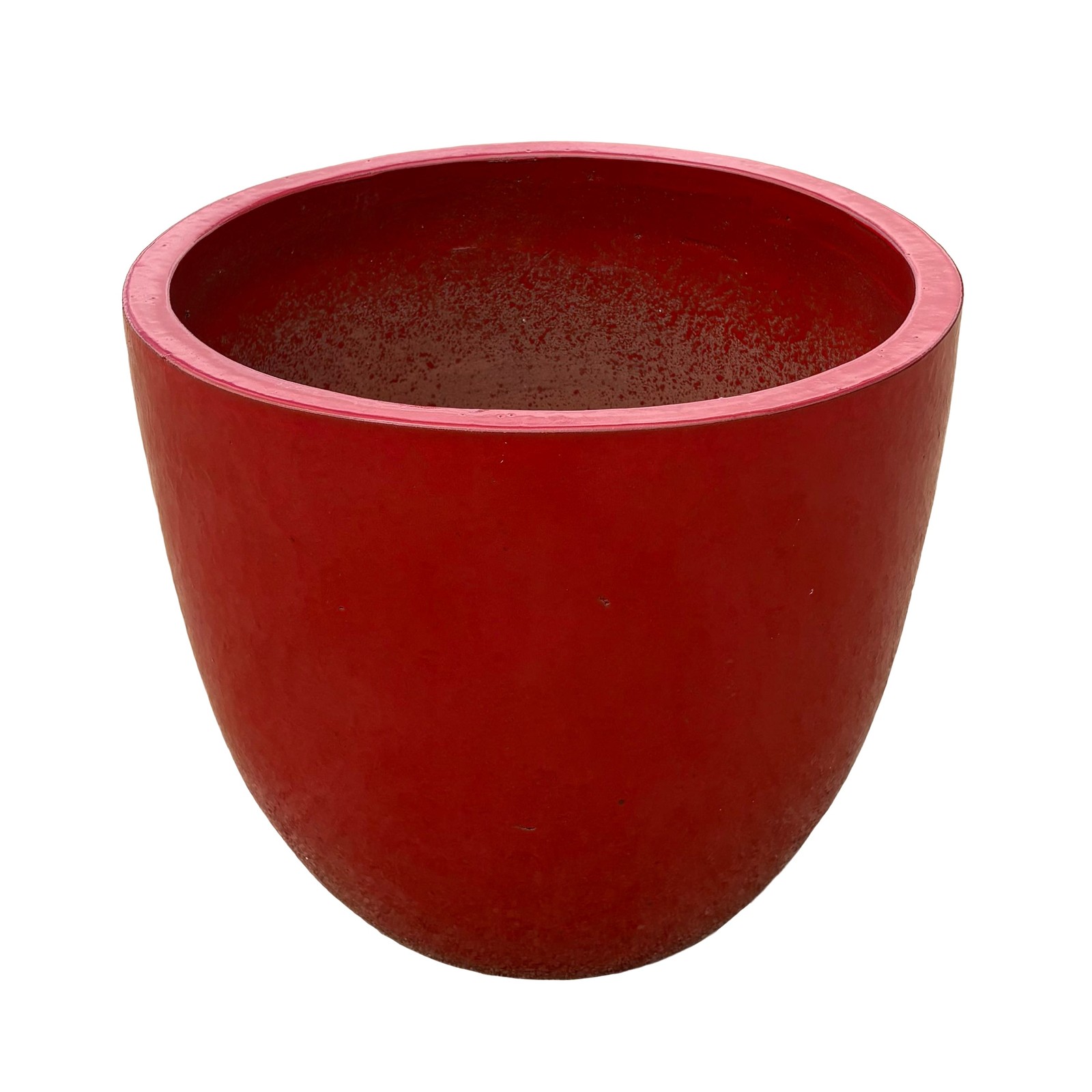 Bright Red Ceramic Egg Planter