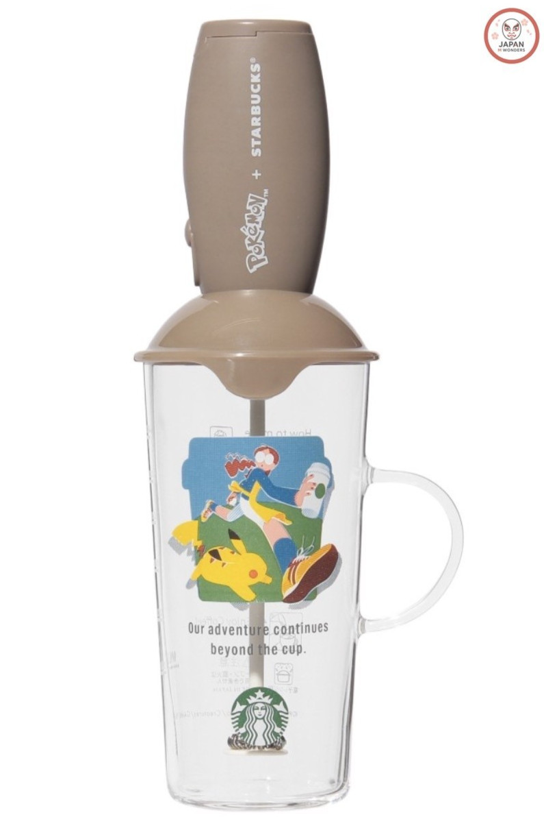 Pokemon x Starbucks Japan Milk Frother & Cup Coffee Adventure Pikachu Barista