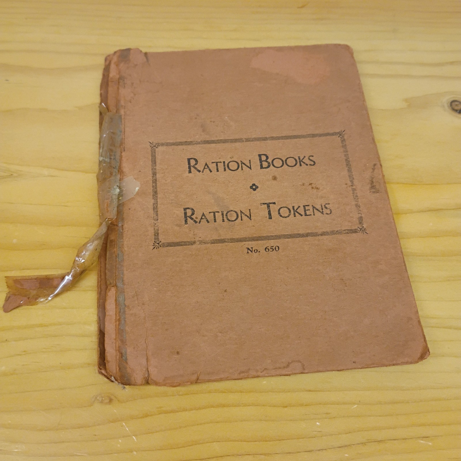 Vintage WWII Ration Books & Ration Tokens No. 650 Book Only