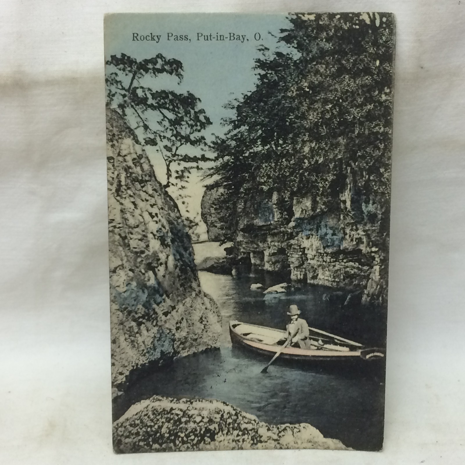 1910s Rocky Pass Put-in-Bay Ohio Gibraltar Island Vintage Postcard Posted