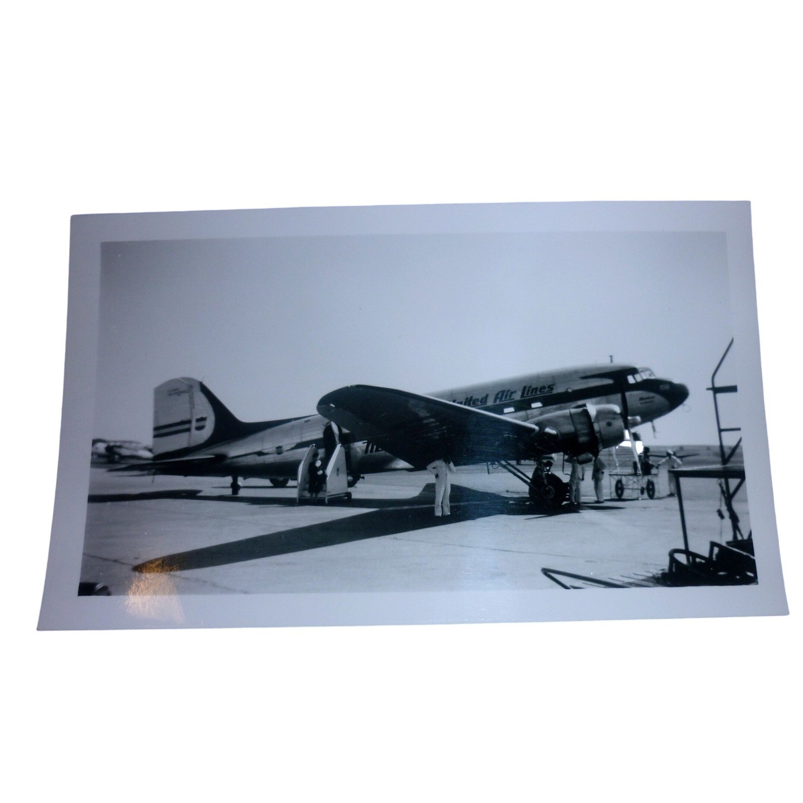 Vintage 1947 United Air Lines Douglas DC-3 Mainliner Airplane Photo 3x5 USA