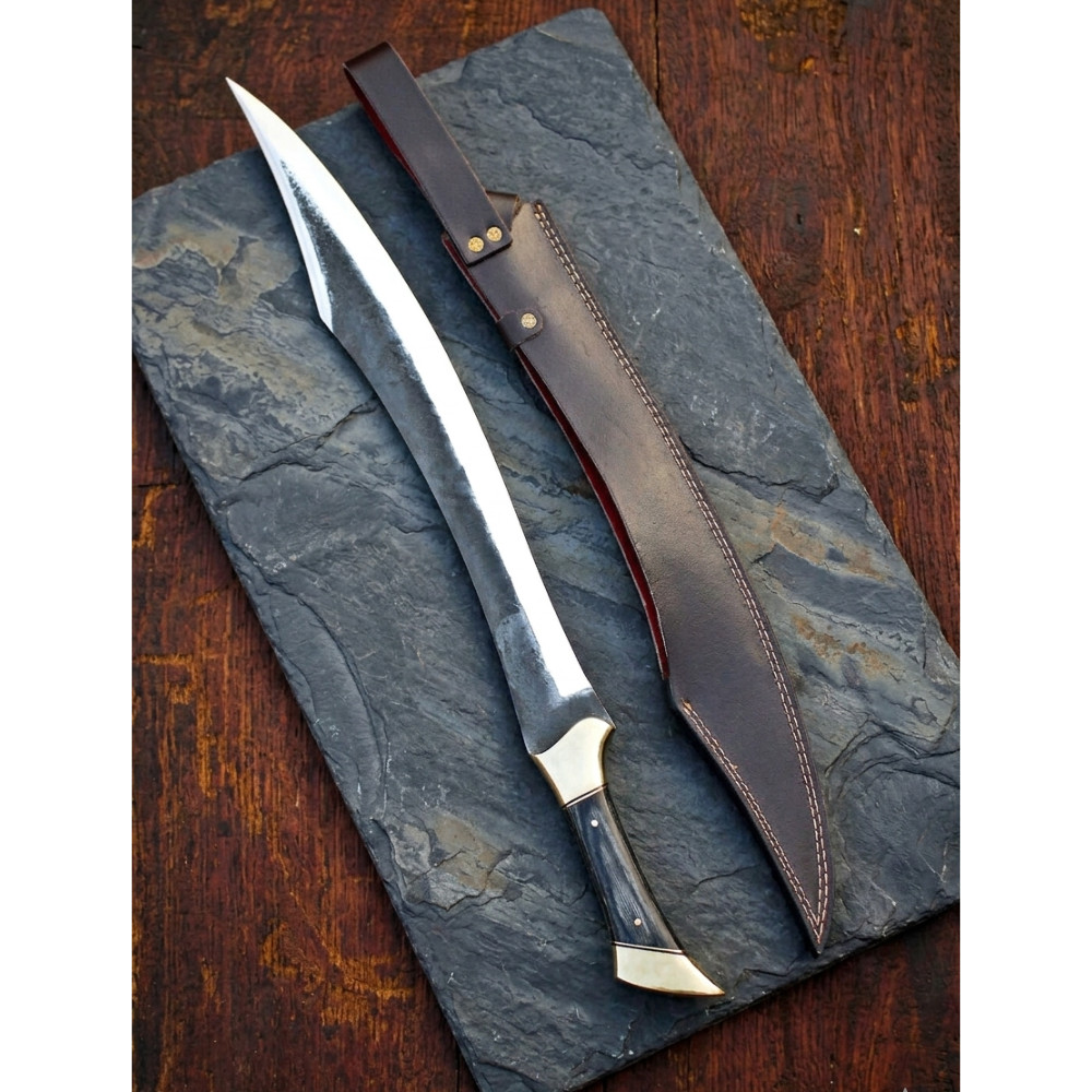 Custom Handmade Carbon Steel Blade Survival Machete Sword| Hunting Sword Camping