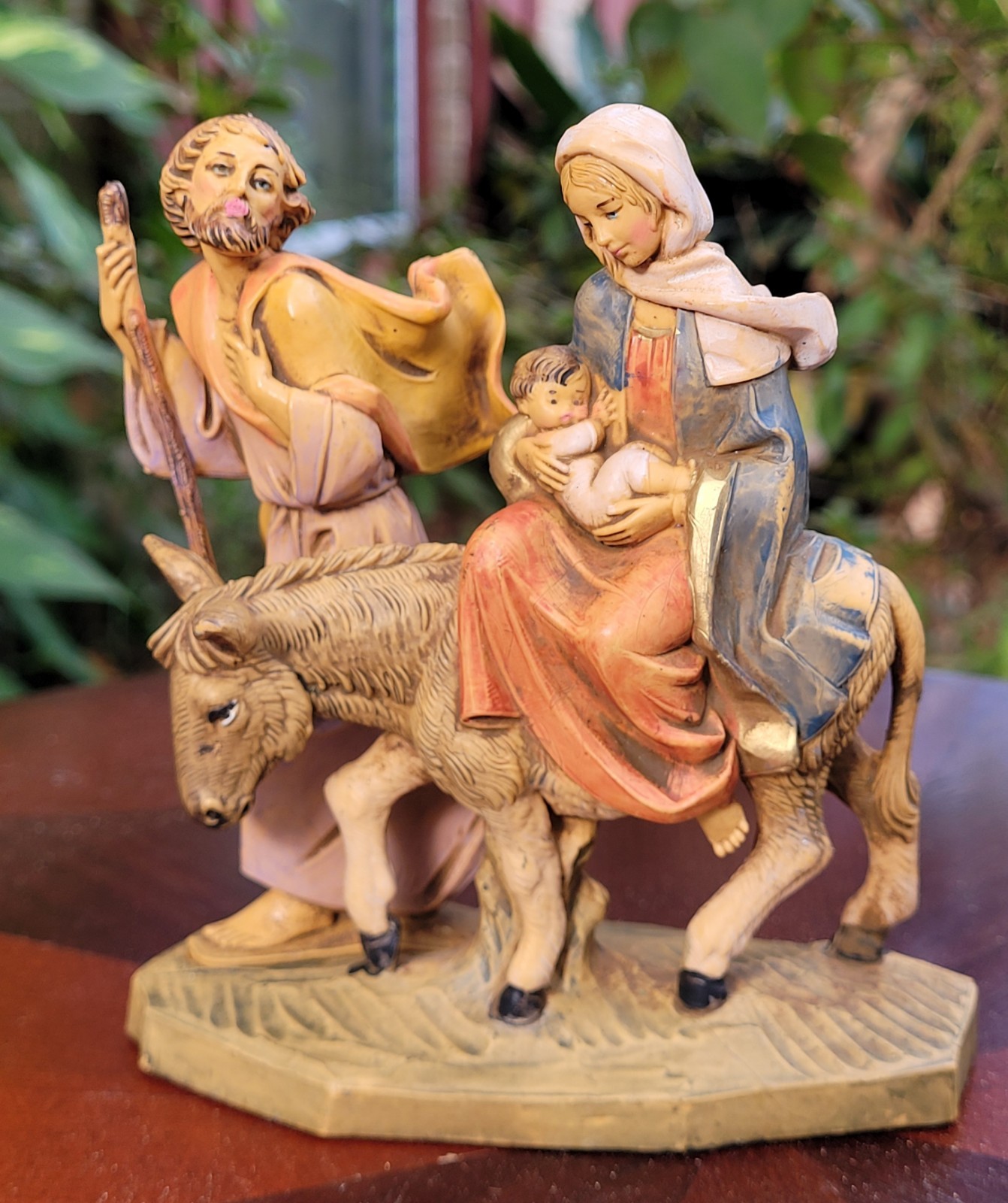1986 Fontanini Holy Family Flight to Egypt Figurine E Simonetta Depose Italy Vtg