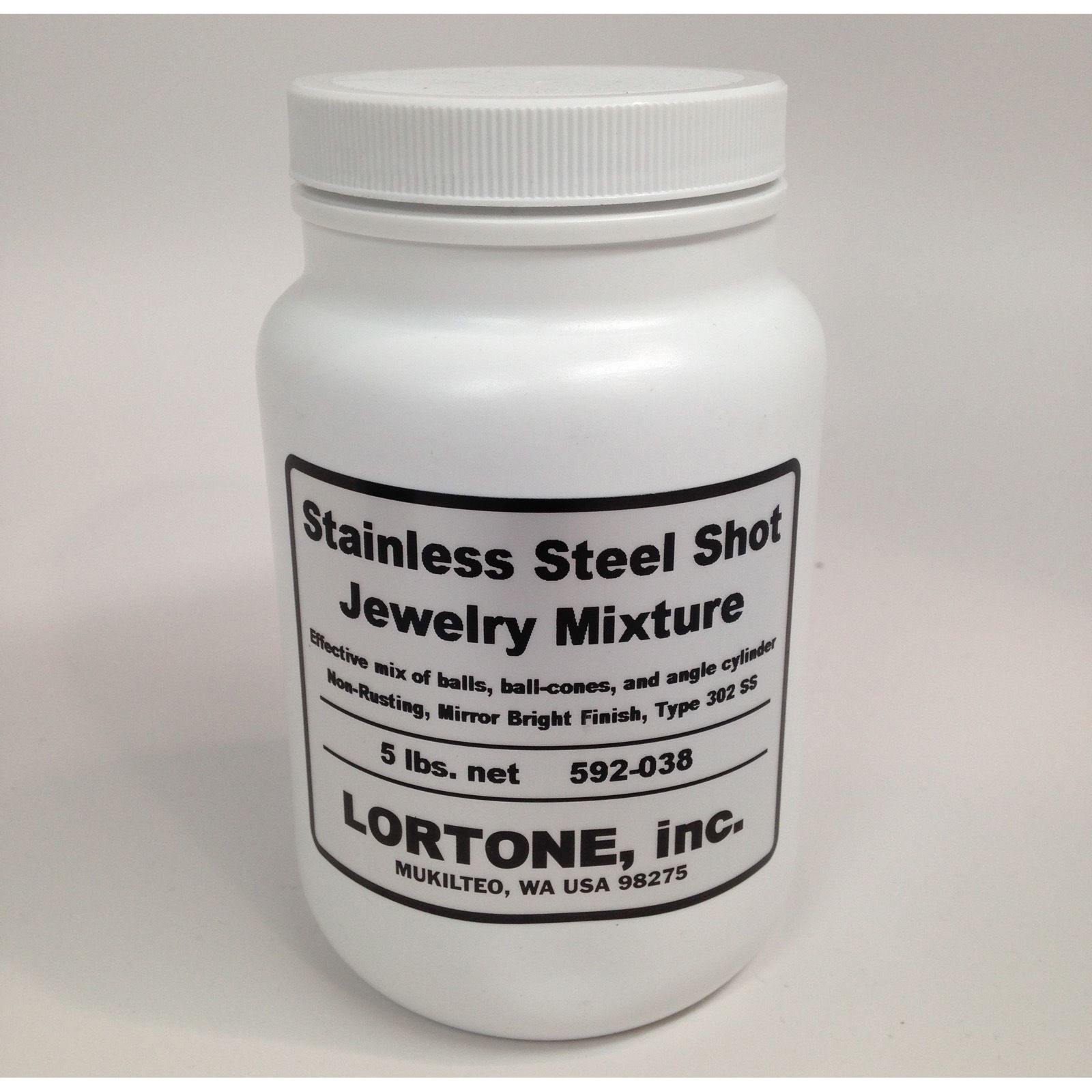 Lortone 5lb Stainless Steel Shot Mix for Rock & Jewelry Tumbling – Various Shape