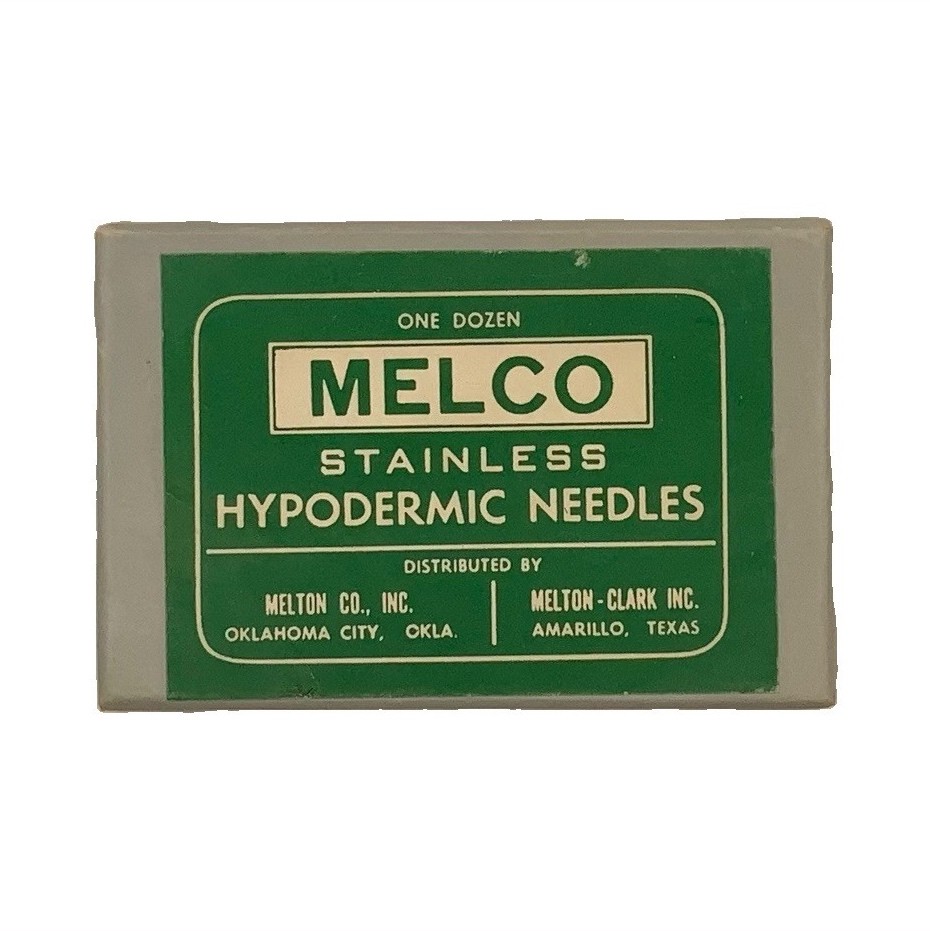 Vintage Melco Stainless Steel Hypodermic Needles, One Dozen Box (10)