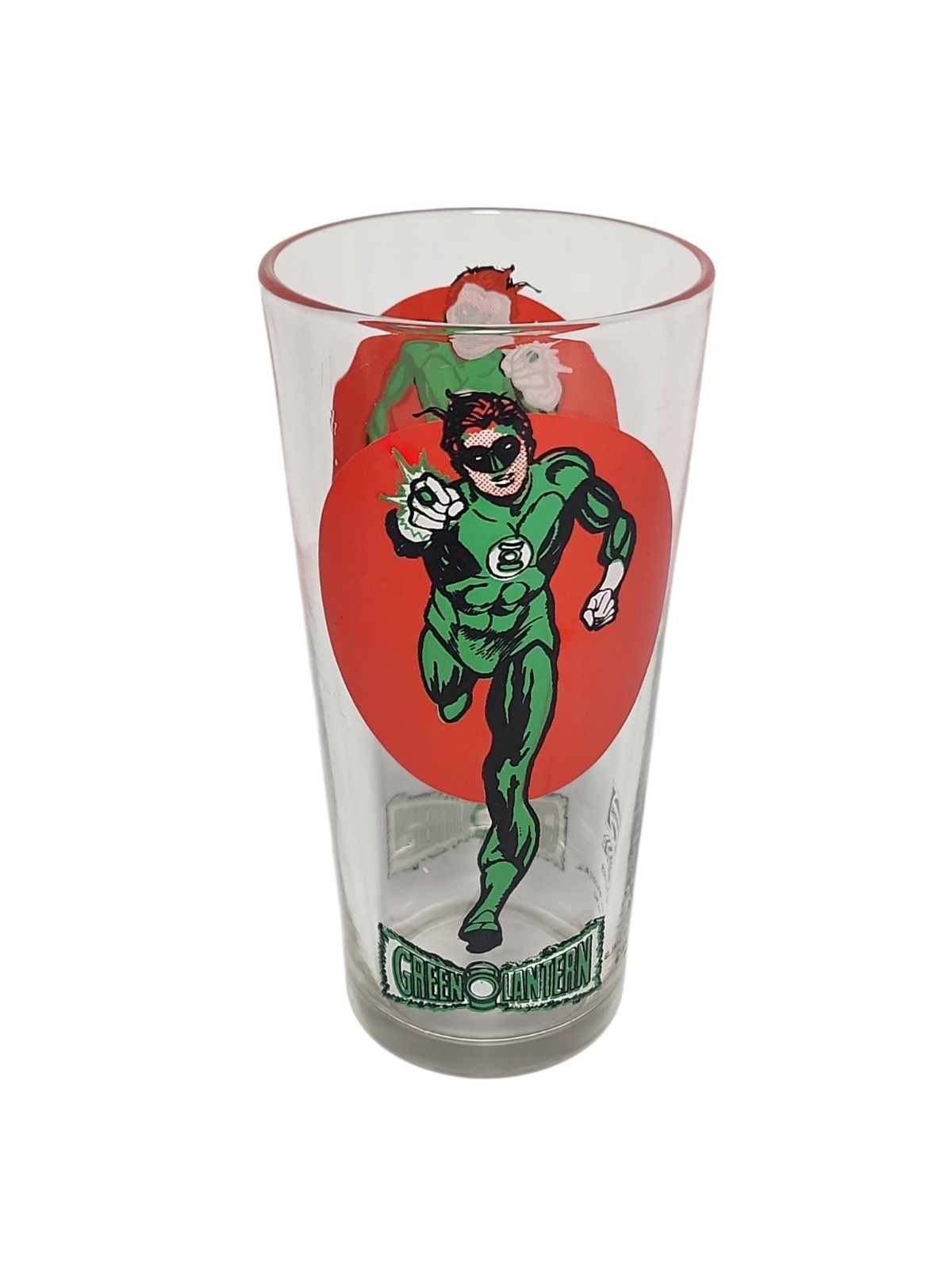 Vintage 1976 Pepsi Super Series Green Lantern Drinking Glass D.C. Comics Clean 
