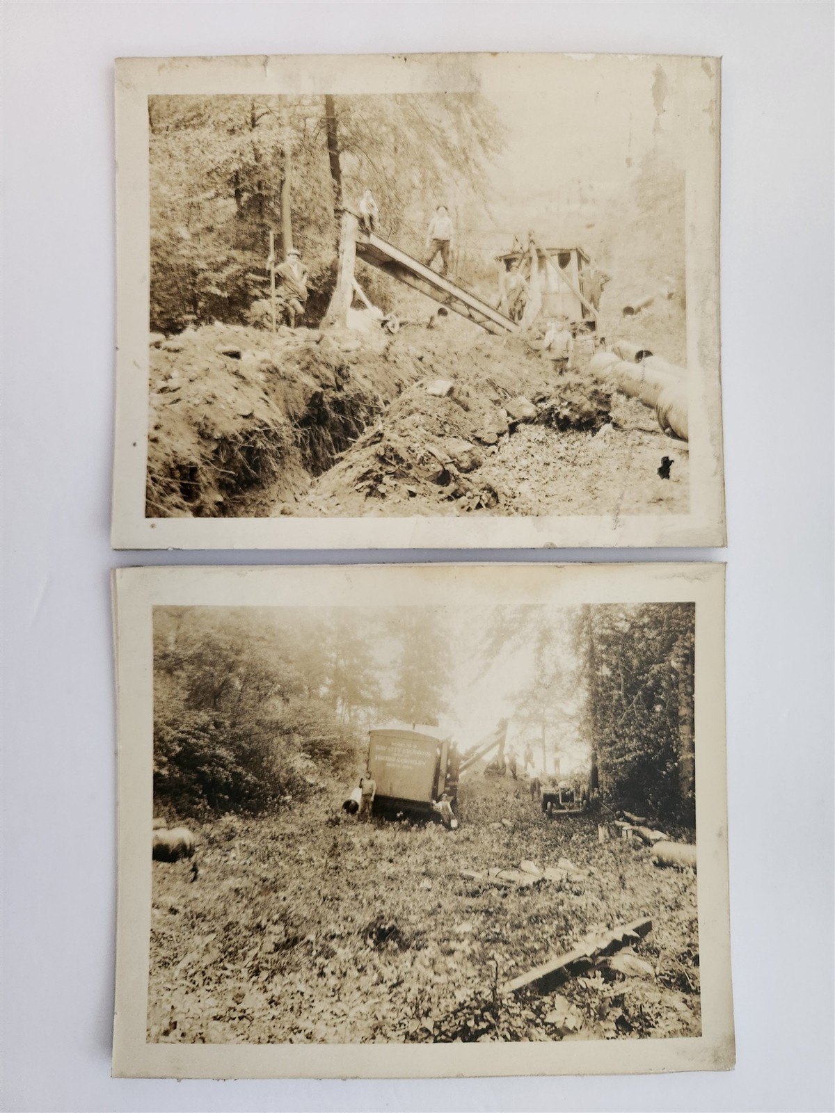 1910s antique PHOTOS norwalk ct BAY CITY excavator FISCHER CROWLEY 16B excavator
