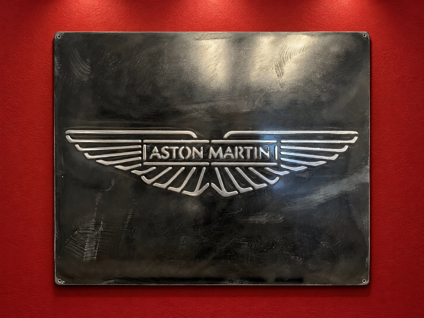 Aston Martin Garage Sign 20x24” Hand Cast Aluminum Relief Metal Wall Art