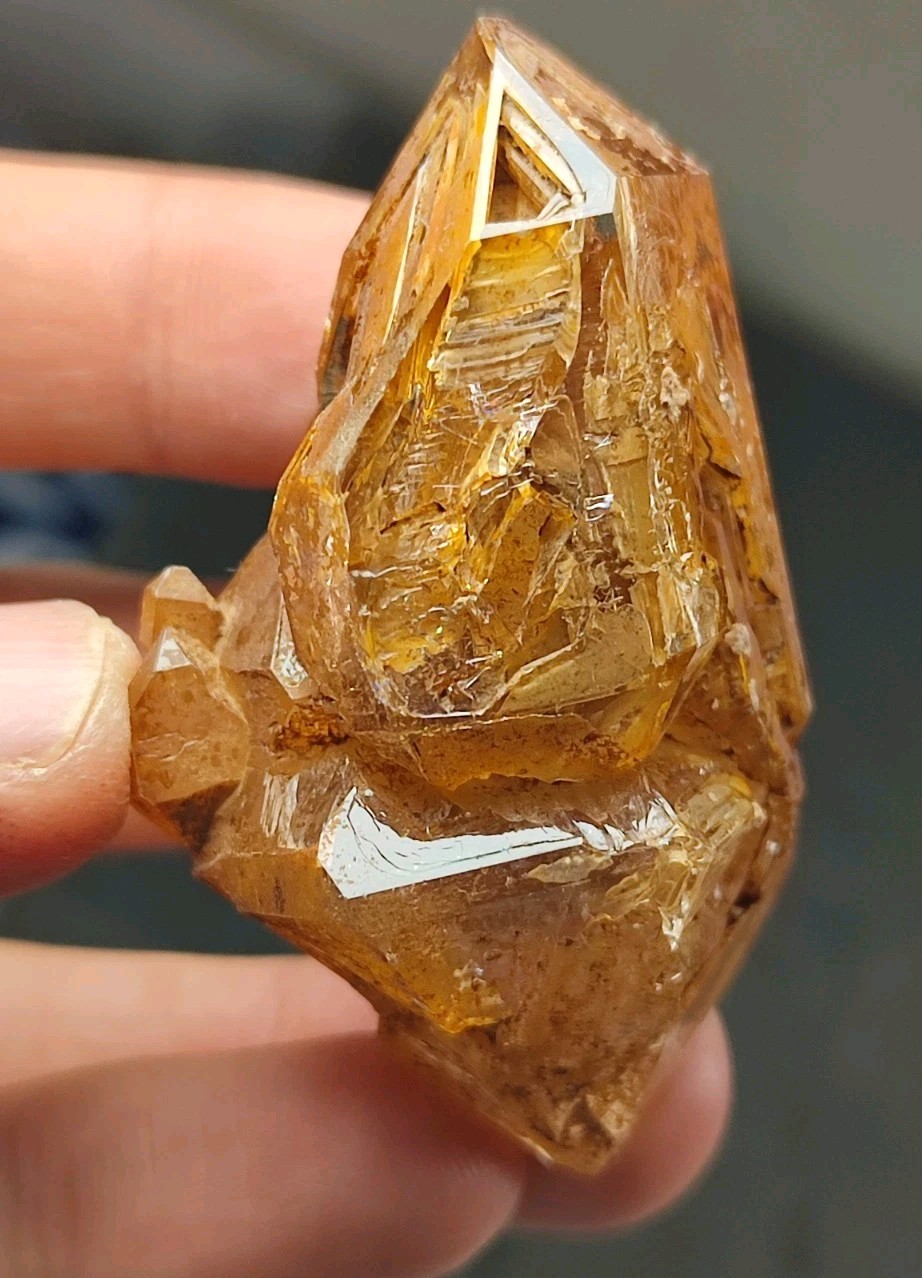 Window/Skeletal DT Quartz Crystal With Good Luster & Unique Skeletal Growth.