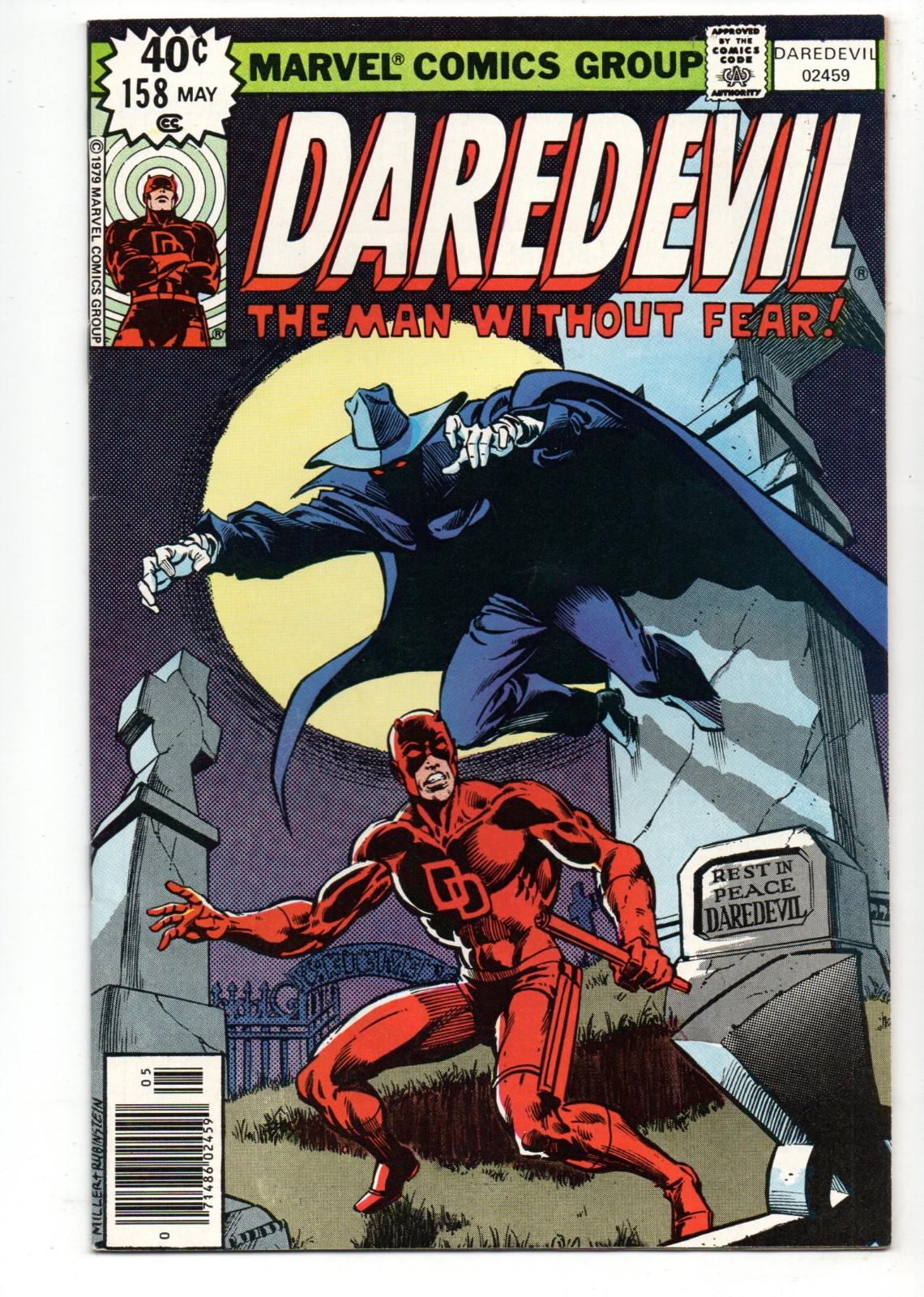DAREDEVIL #158 (1979) - GRADE 7.5 - MARVEL 1ST FRANK MILLER ART IN SERIES